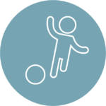 kid kicking ball